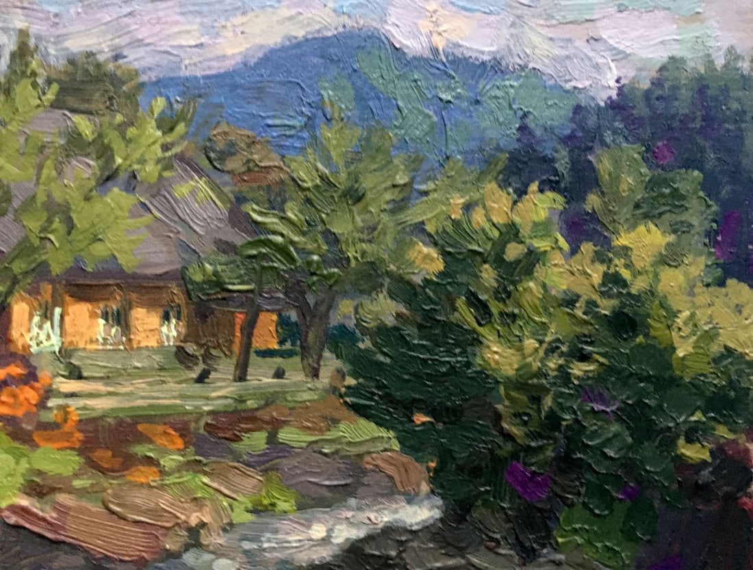 Oil painting Transcarpathian village Batrakov Vladimir Grigorievich - 4