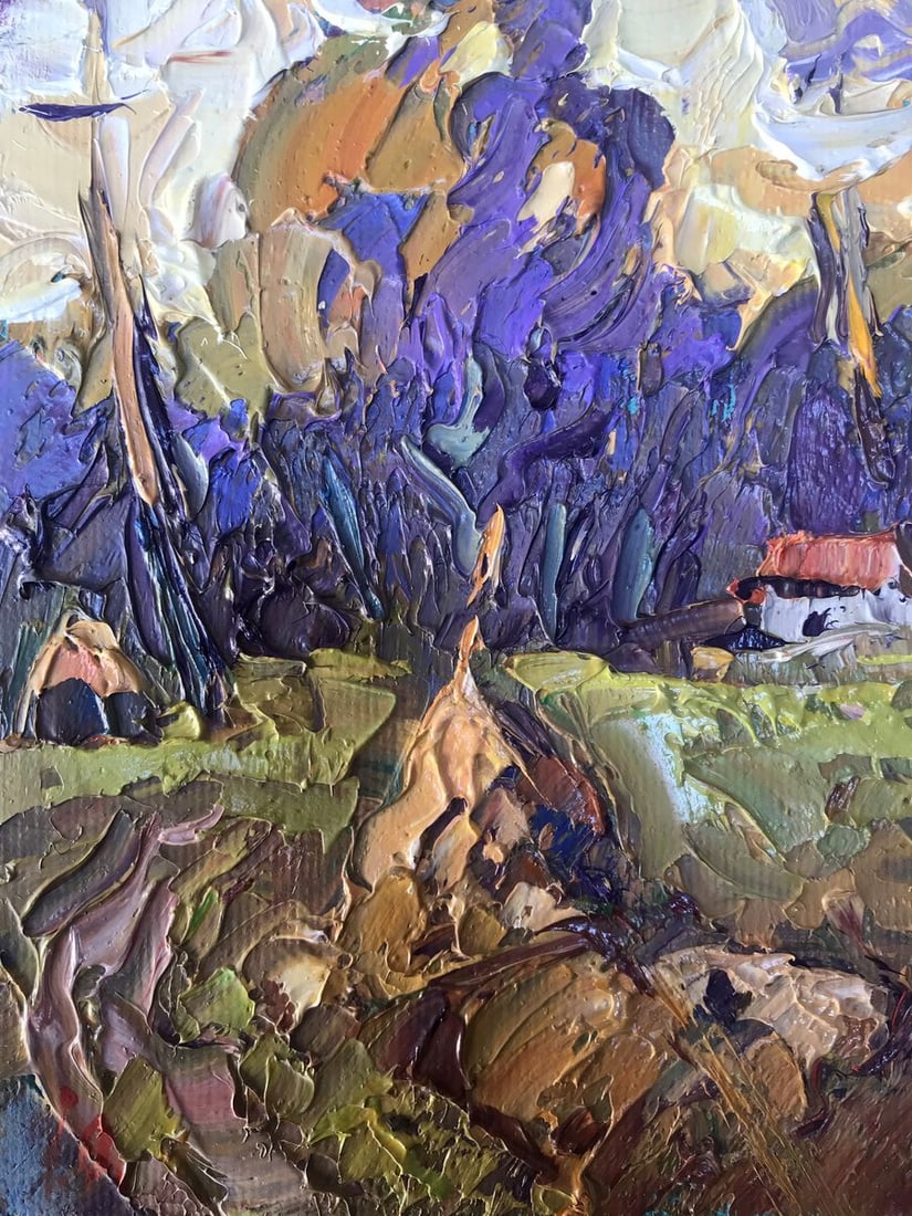 Oil painting The edge of the village Kalenyuk Alex - 4