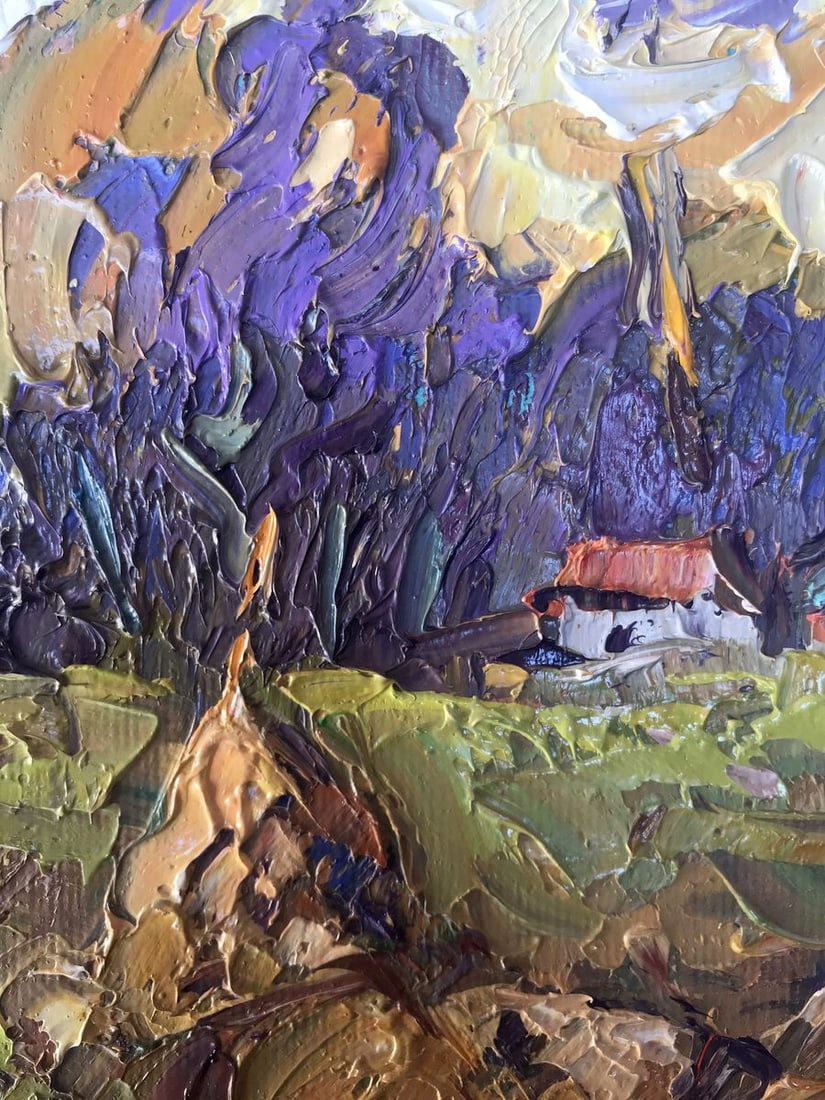 Oil painting The edge of the village Kalenyuk Alex - 5
