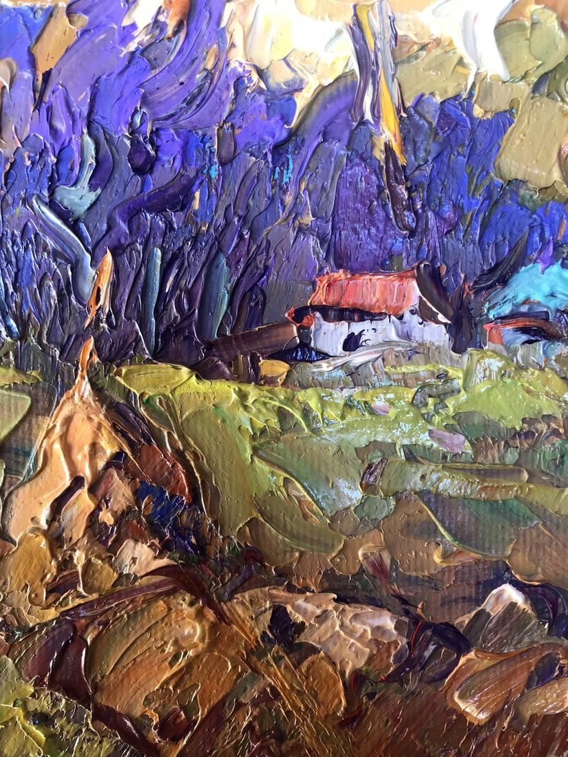 Oil painting The edge of the village Kalenyuk Alex - 6