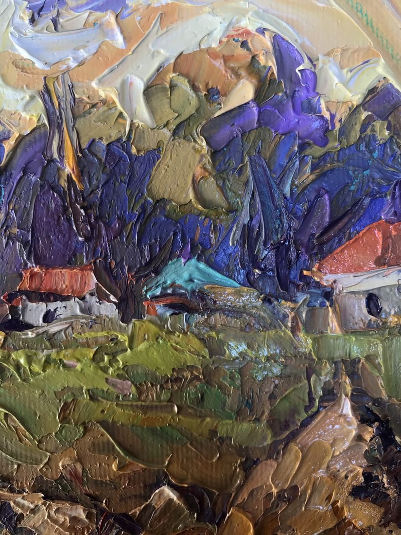 Oil painting The edge of the village Kalenyuk Alex - 8