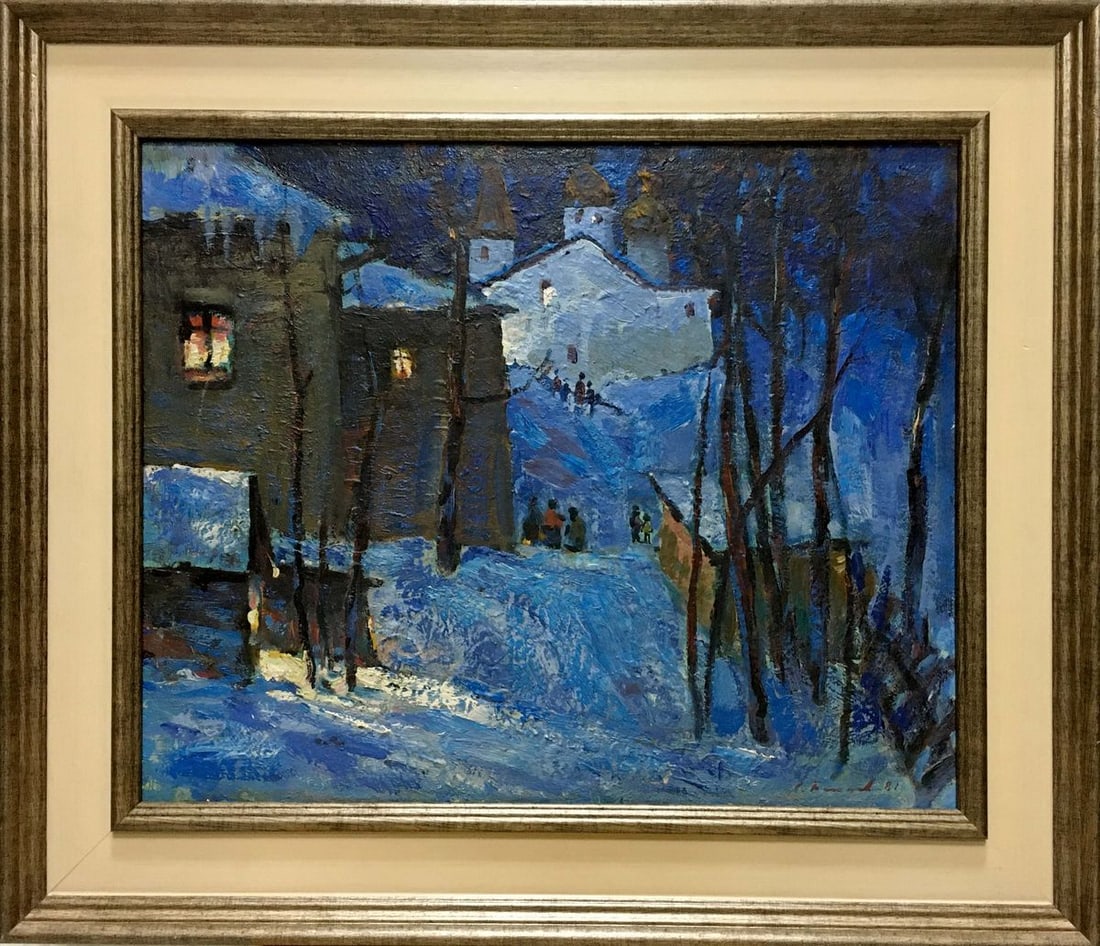Oil painting Winter fairy tale Sergey Basov (1 of 13)