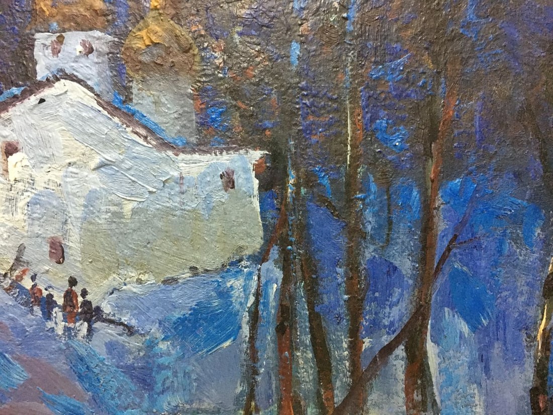 Oil painting Winter fairy tale Sergey Basov - 8
