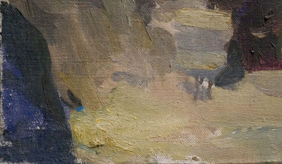 Oil painting Night city - 2