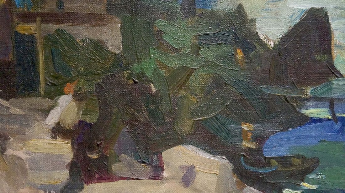 Oil painting Night city - 5