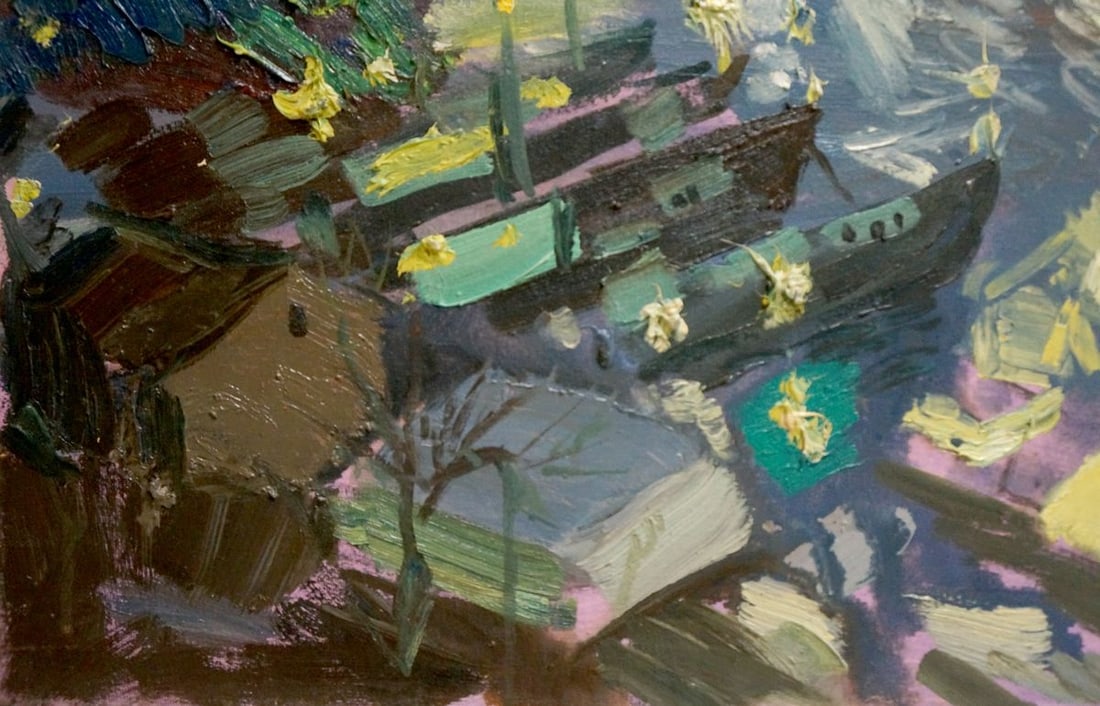 Oil painting Night port Repka Alexander Sergeevich - 2