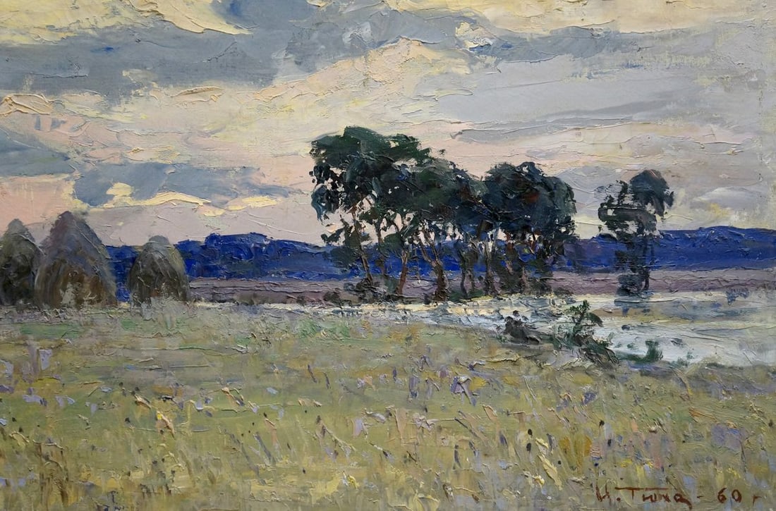 Oil painting Evening landscape Tyukha Ivan Andreevich - 5