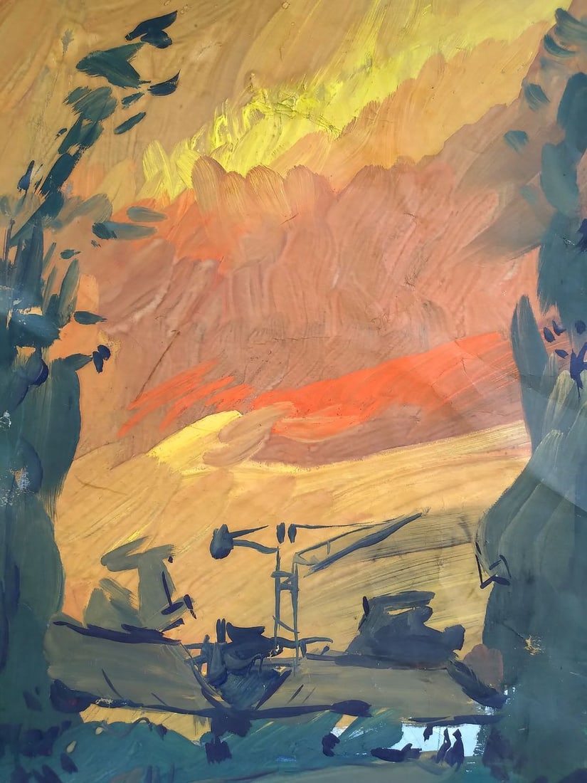 Painting Colorful sunset Litvinov Oleg Arkad'yevich - 4