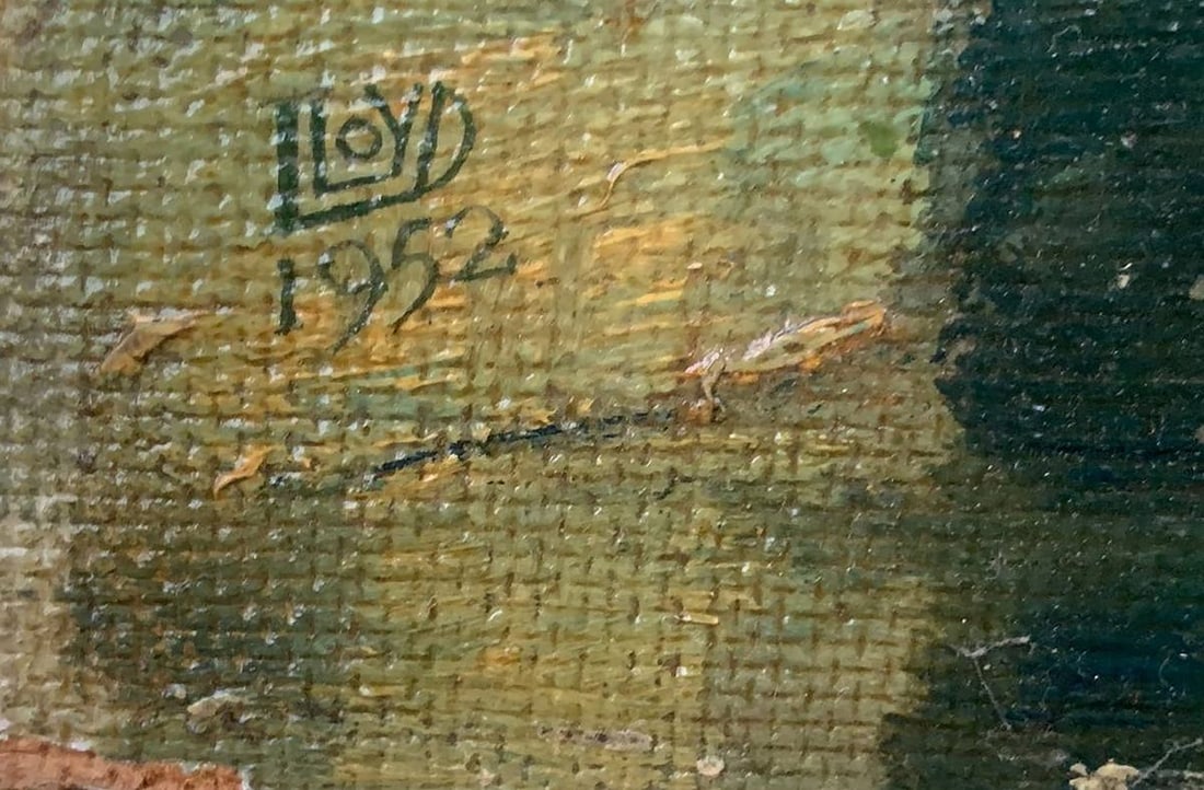Oil painting Black Canal in Venice L. Loyd - 8