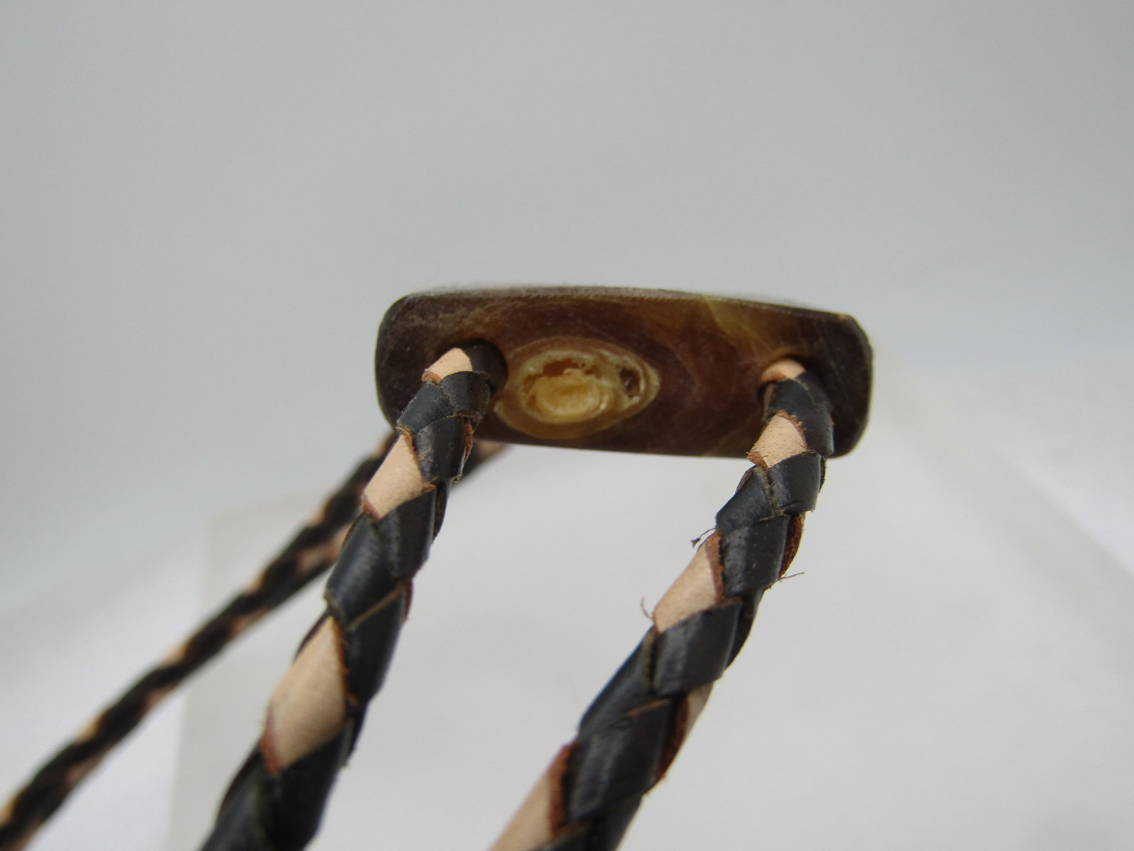 Vintage Polished Horn/Antler Bolo Tie with Horn End Caps, Mid-Century 38", Southwestern - 6