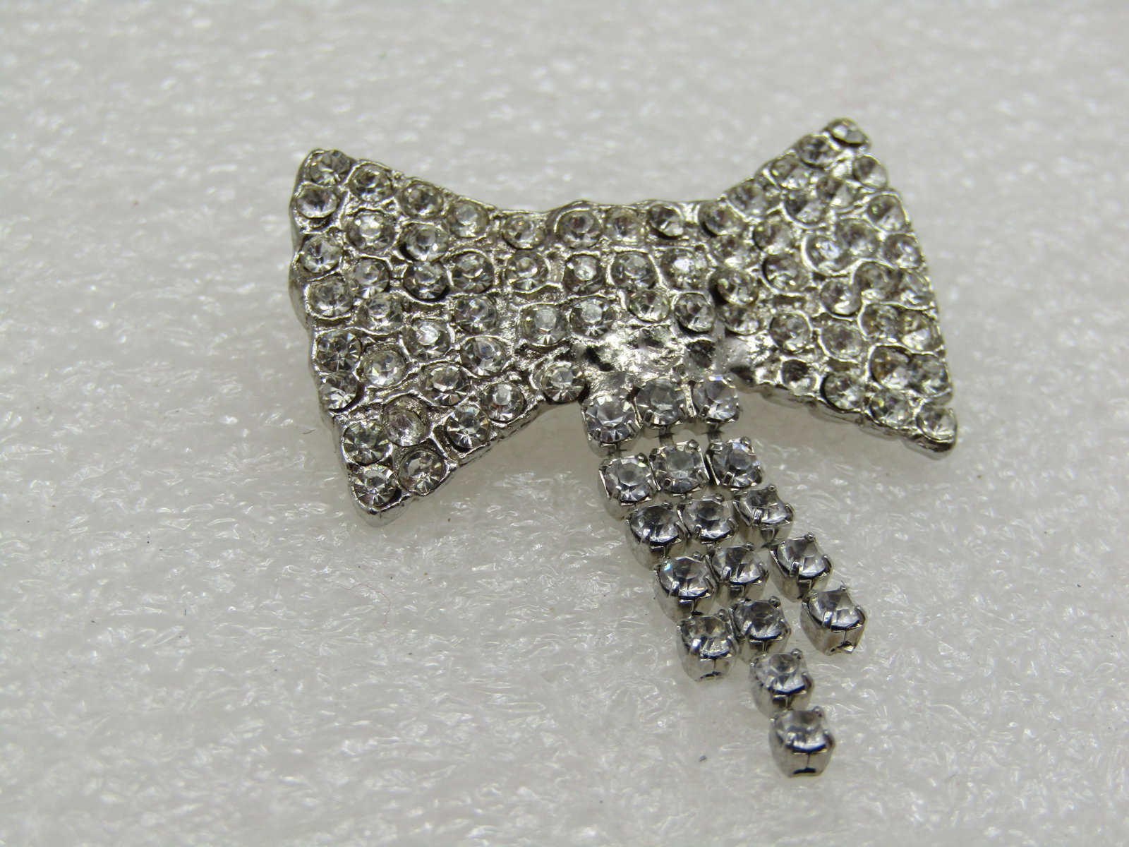 Vintage Rhinestone Bow With Dangles Sew-On Embelissment - 3