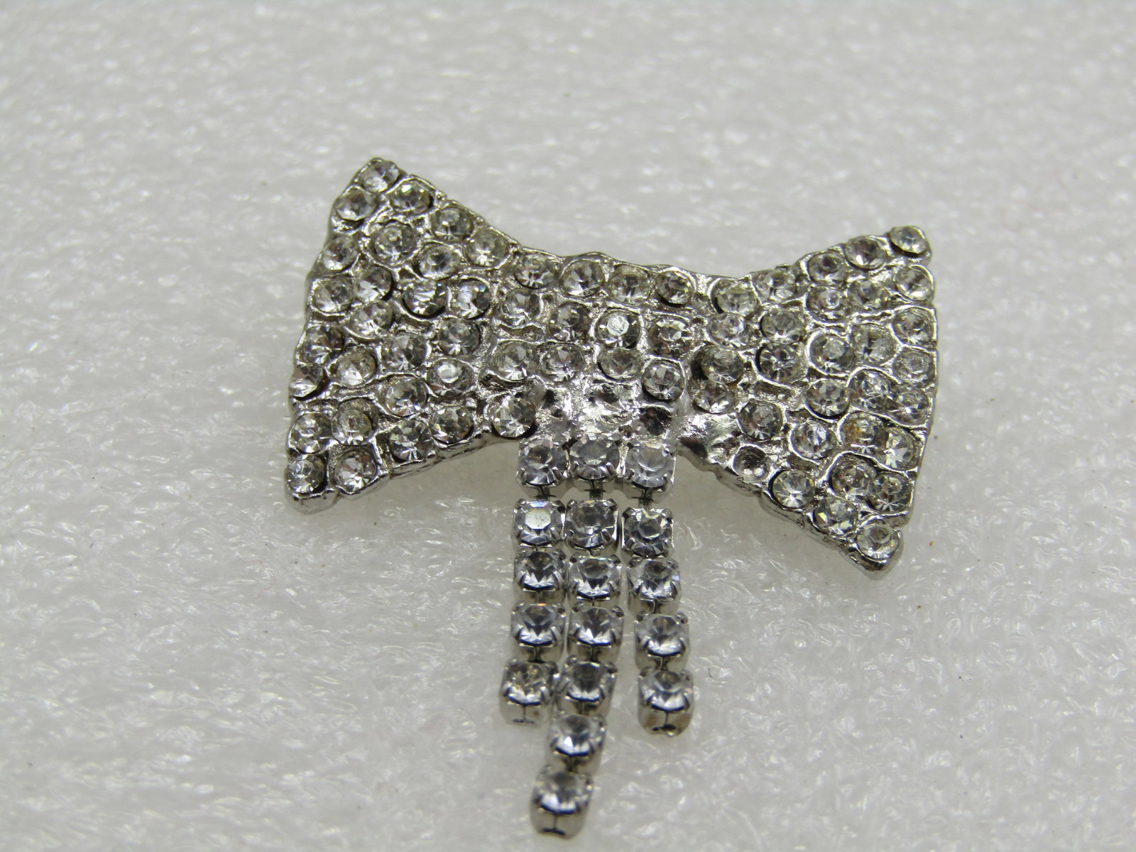 Vintage Rhinestone Bow With Dangles Sew-On Embelissment - 4