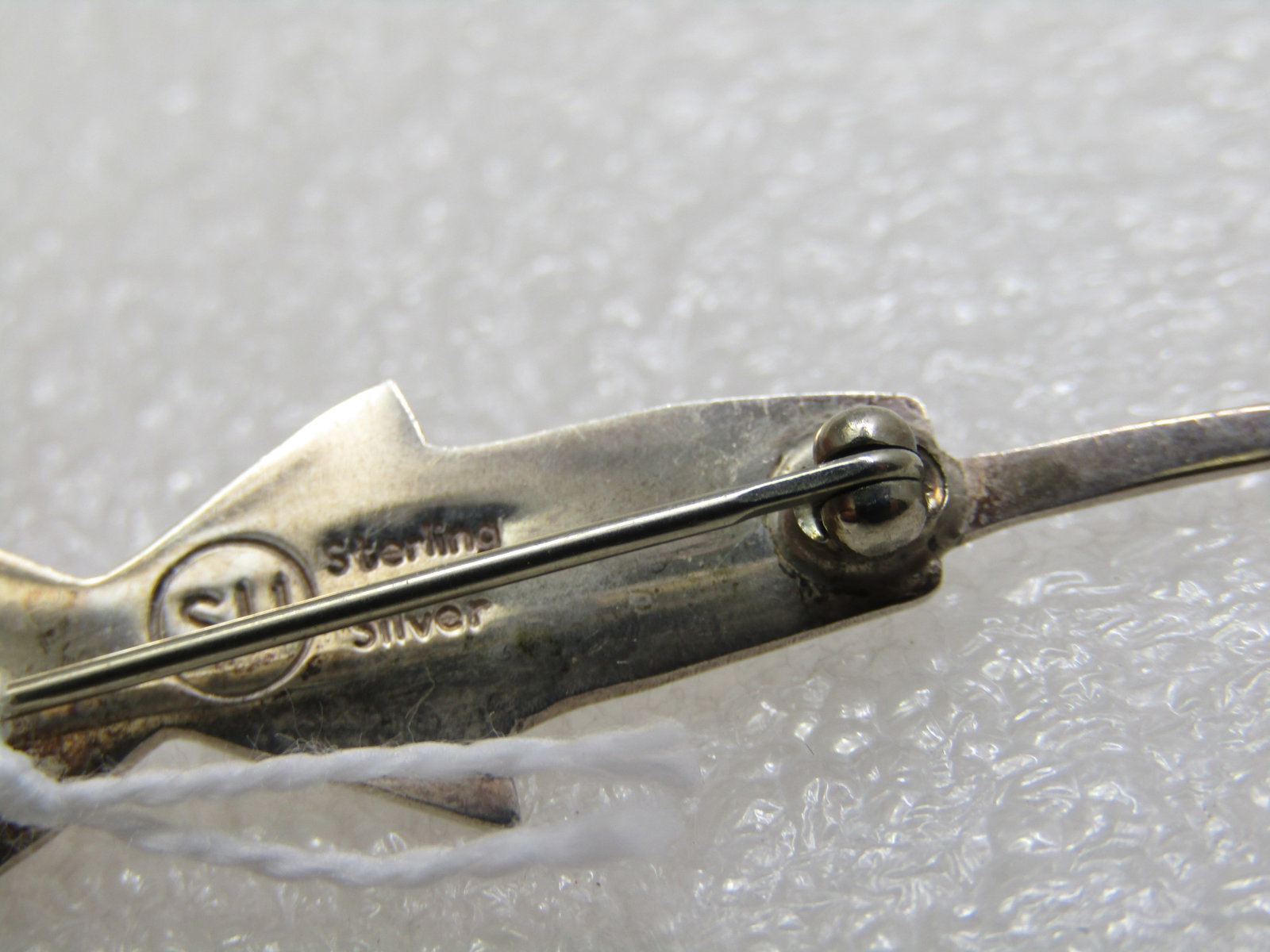 Sterling 1960's Fashionable Art Deco Woman Brooch, 2" - 2