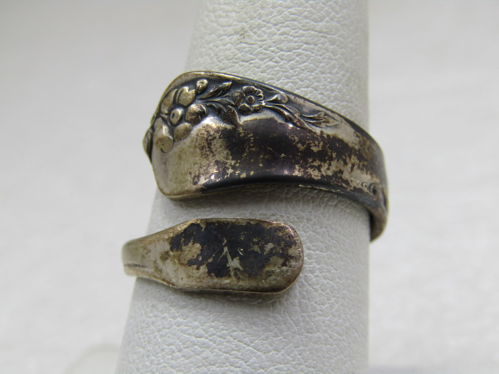 Vintage Sterling Oneida Community Spoon Ring, Sz. 8, Adj. Signed - 2