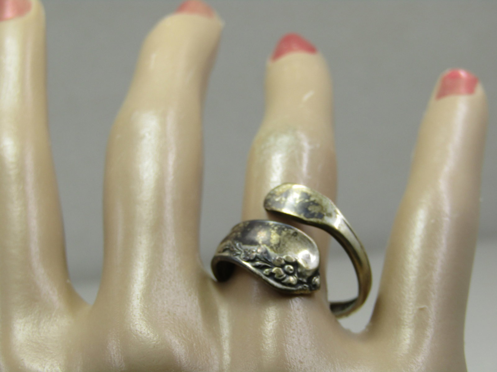 Vintage Sterling Oneida Community Spoon Ring, Sz. 8, Adj. Signed - 7