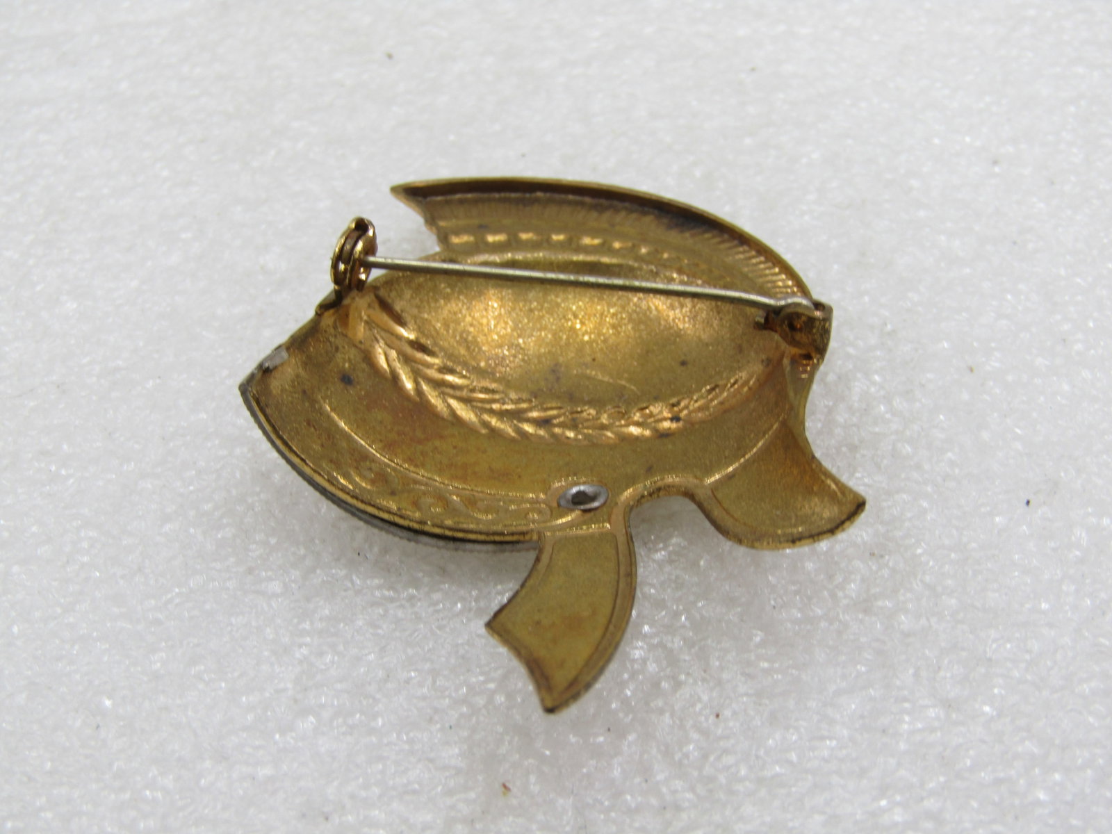 Vintage Gladiator's Helmet Brooch, Two-Tone, 2.5" - 5