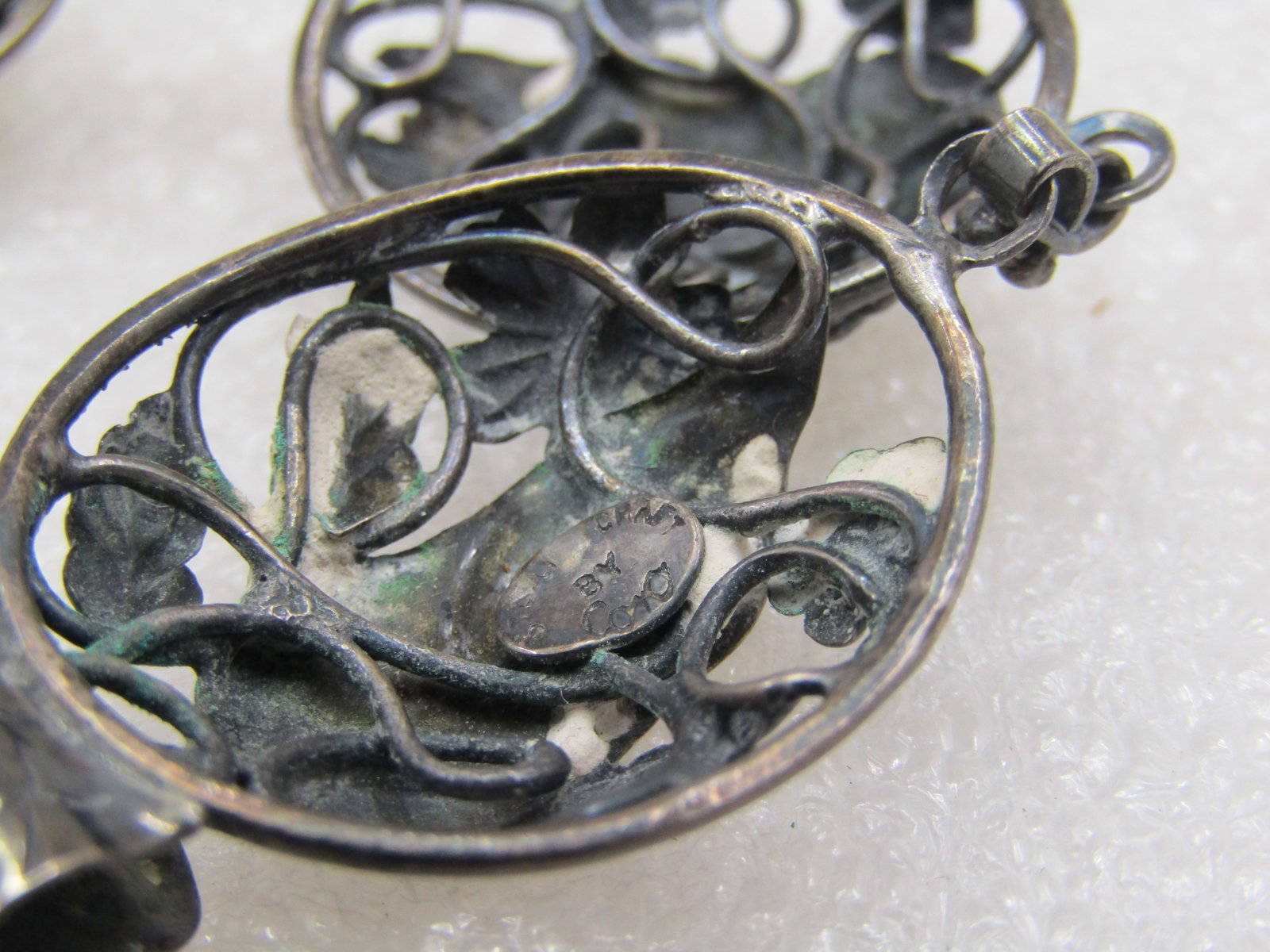 Vintage Sterling Floral & Leaf Braclet, Sterling Craft by Coro, 7.5", 1940's - 7