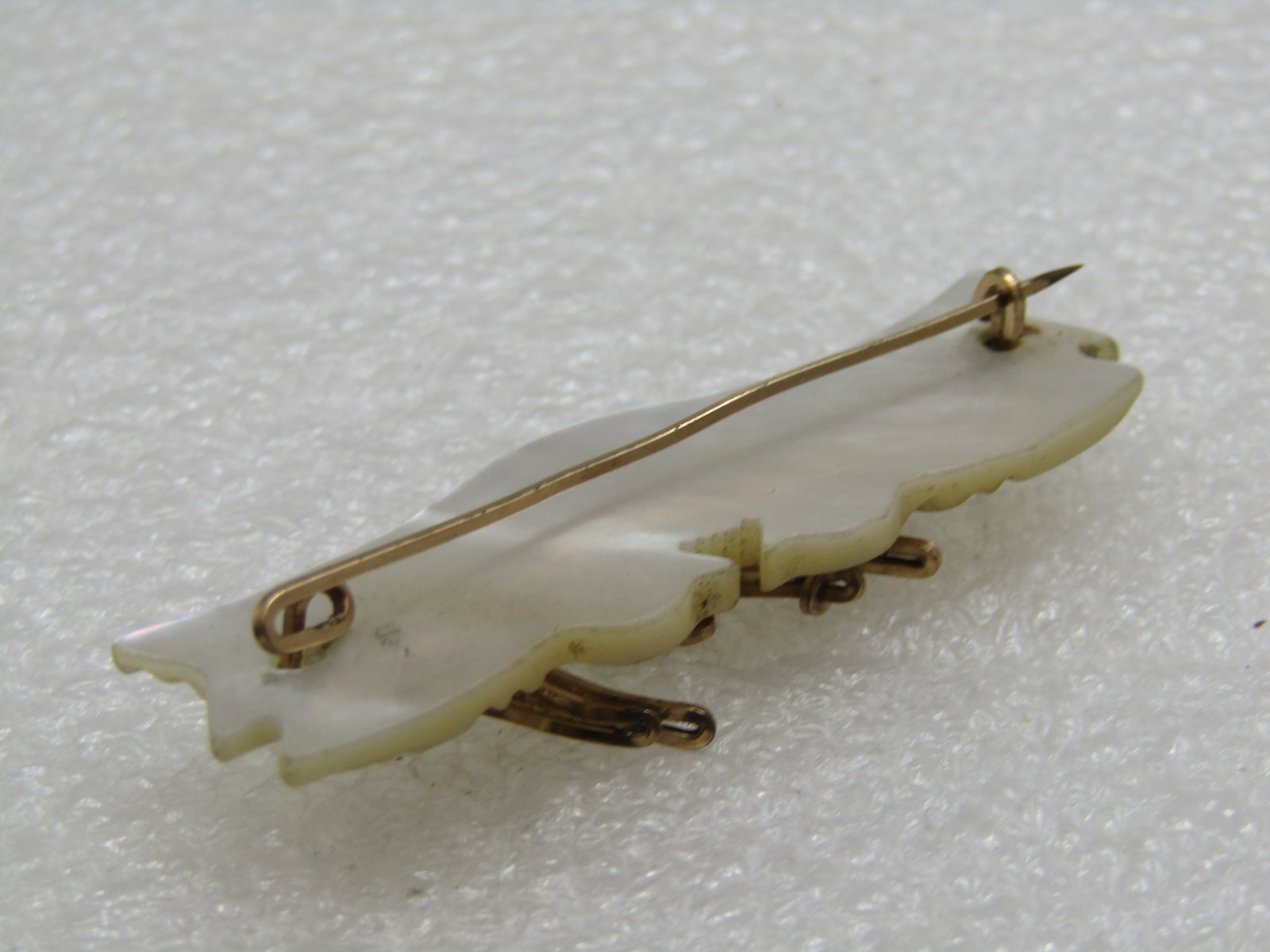 Vintage Mother-of-Pearl Doves Mother Brooch. Hand-Made - 6