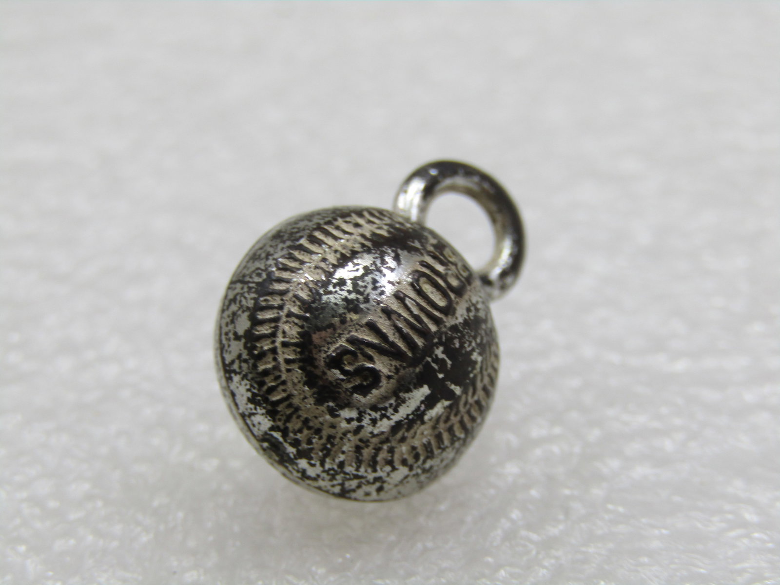 Vintage Baseball Charm/Pendant, Browns, Silver Tone, Mid-Century - 5