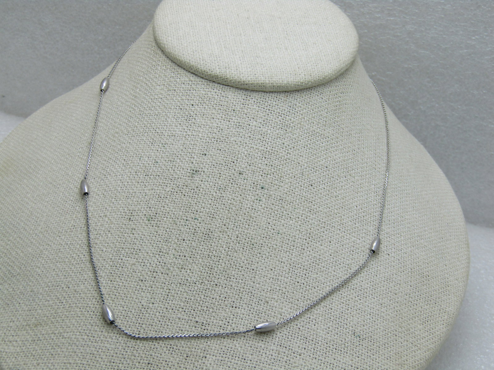 Vintage Avon Silver Tone Beaded Necklace, 17", Silver Tone - 2
