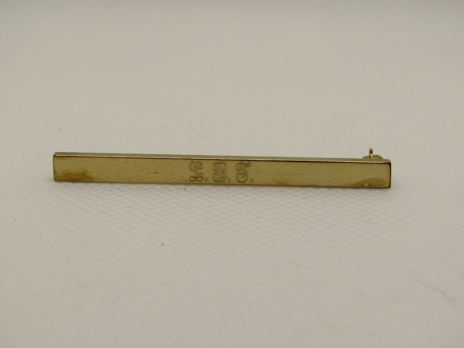 Vintage 12kt G.F. Engraved LBT Bar Brooch,, Signed B B, 2" - 2