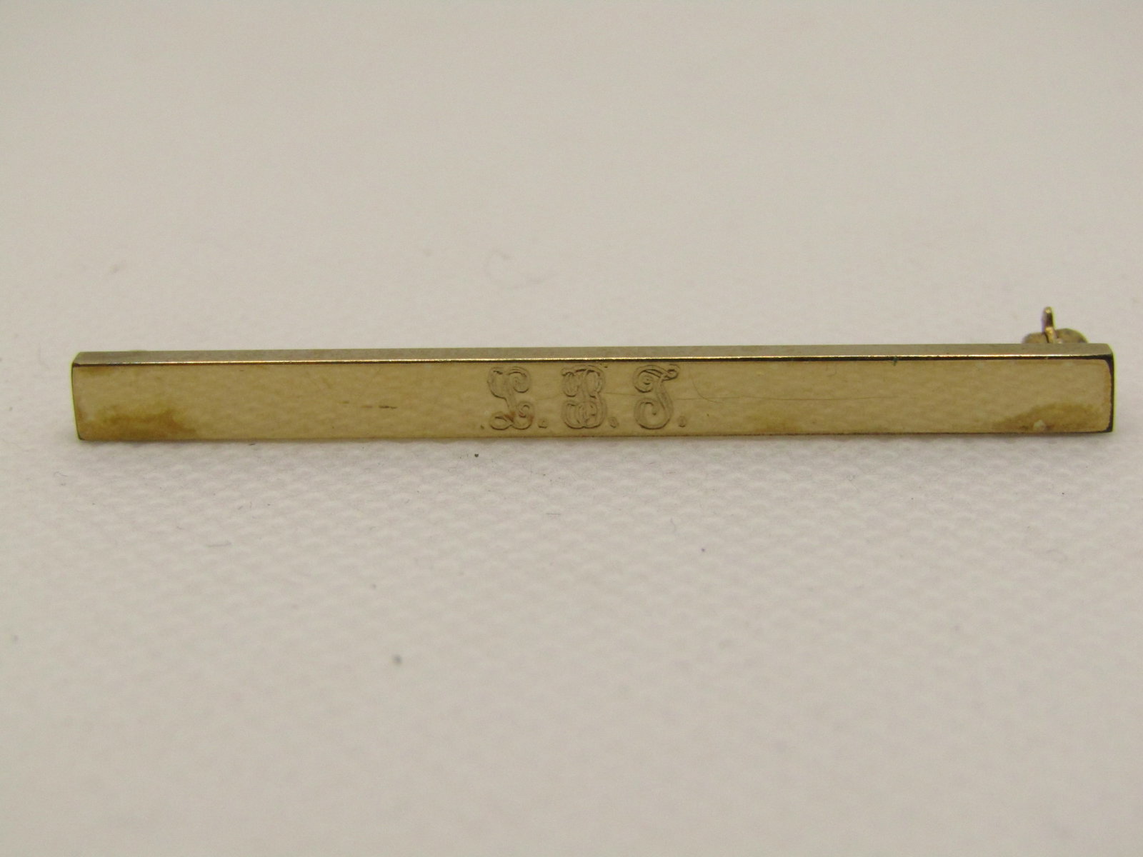 Vintage 12kt G.F. Engraved LBT Bar Brooch,, Signed B B, 2" - 3