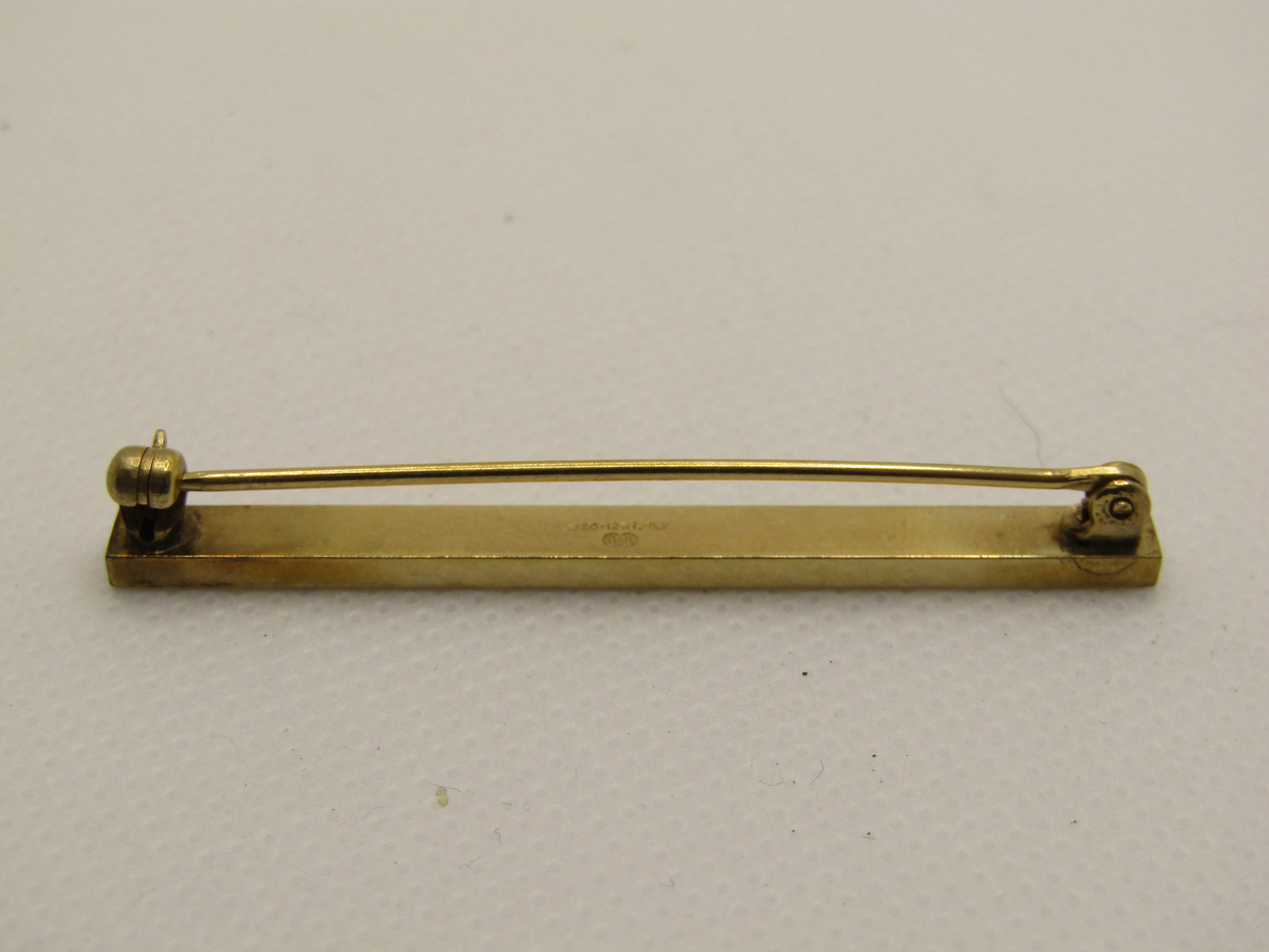 Vintage 12kt G.F. Engraved LBT Bar Brooch,, Signed B B, 2" - 4