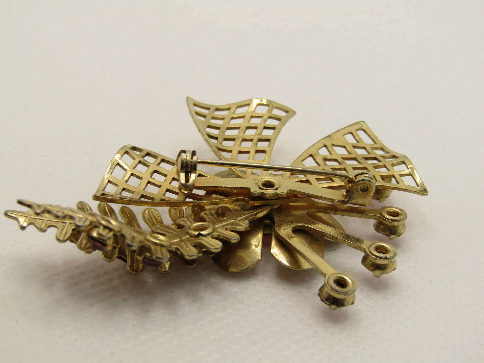 Vintage 1960's Rhinestone FlorMod Brooch, 2.25" - 6