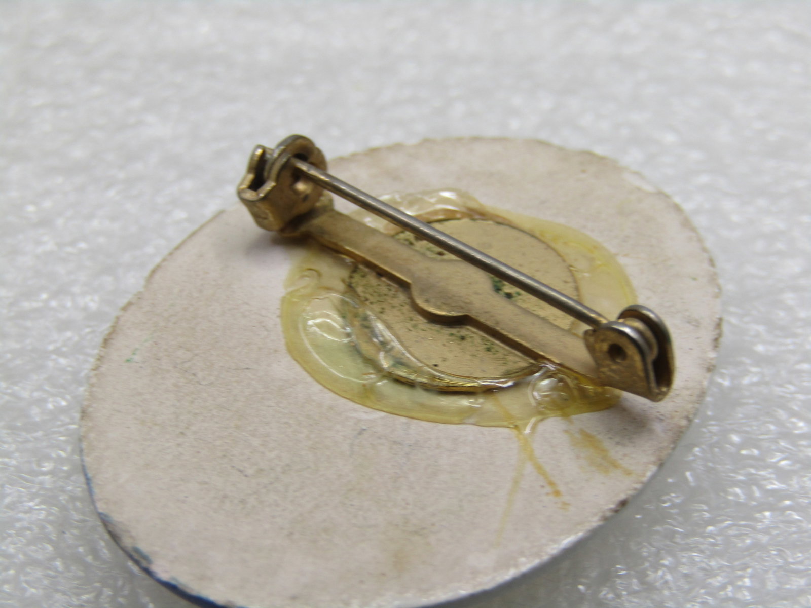 Vintage Painted Porcelain Windmill Brooch, 1.5" - 5