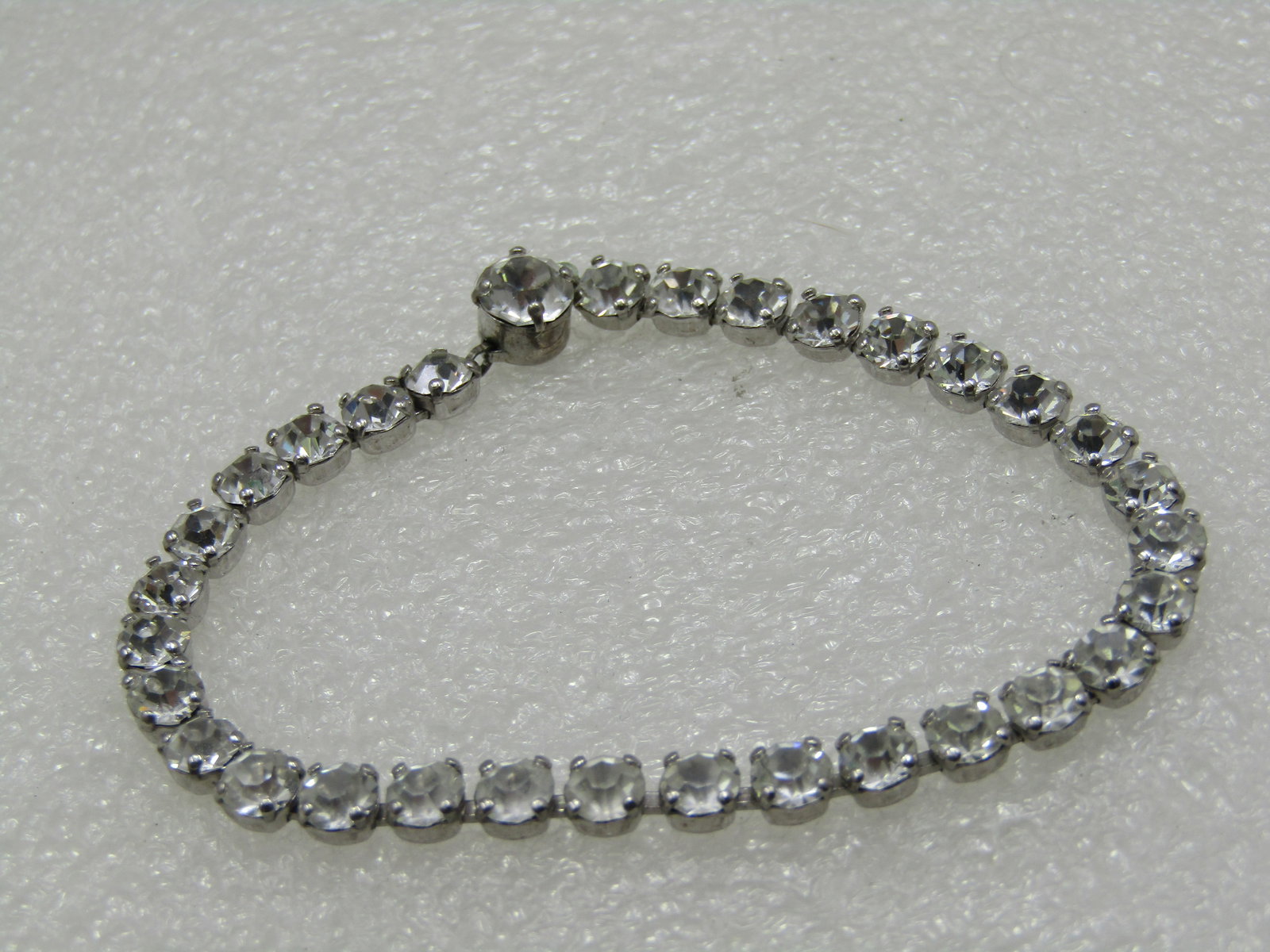 Vintage Coro Sterling Rhinestone Bracelet, 6.75", 1940's - 2