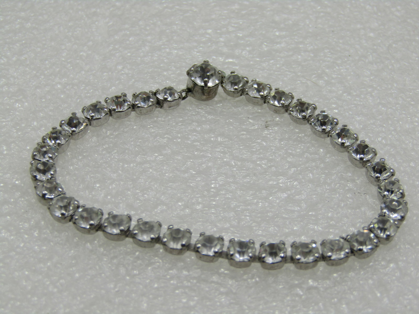 Vintage Coro Sterling Rhinestone Bracelet, 6.75", 1940's - 3