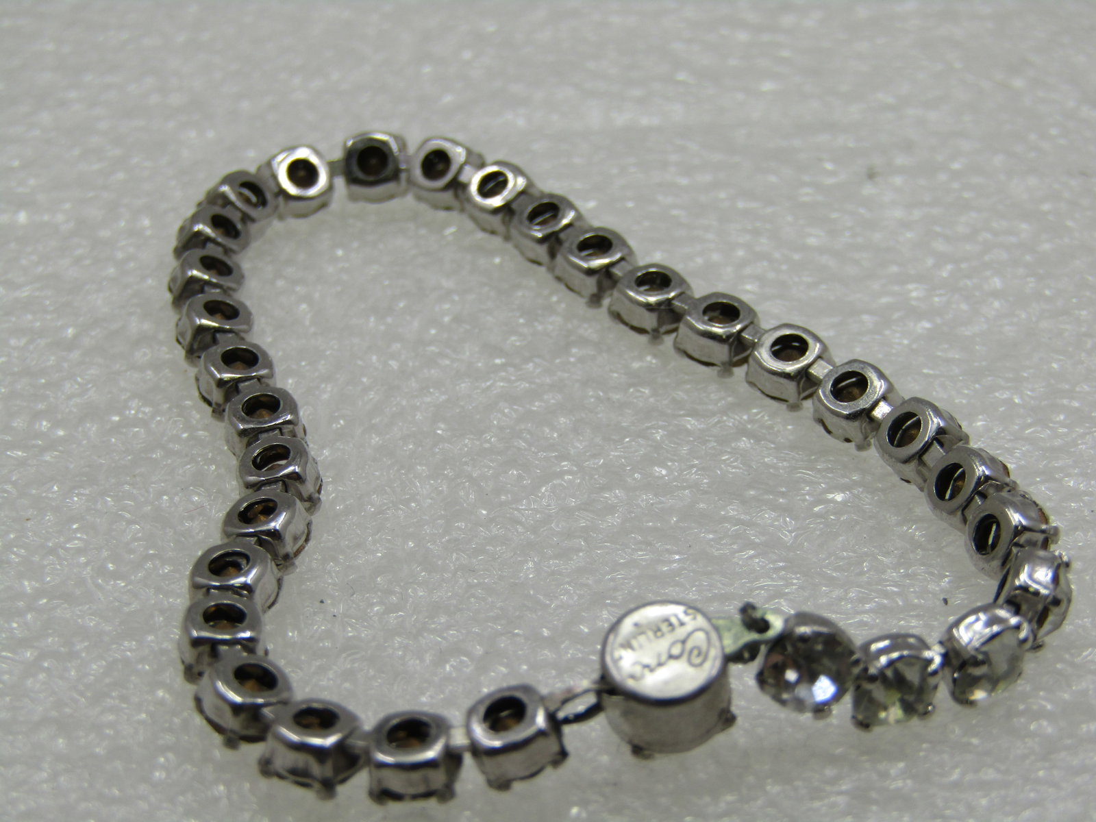 Vintage Coro Sterling Rhinestone Bracelet, 6.75", 1940's - 6