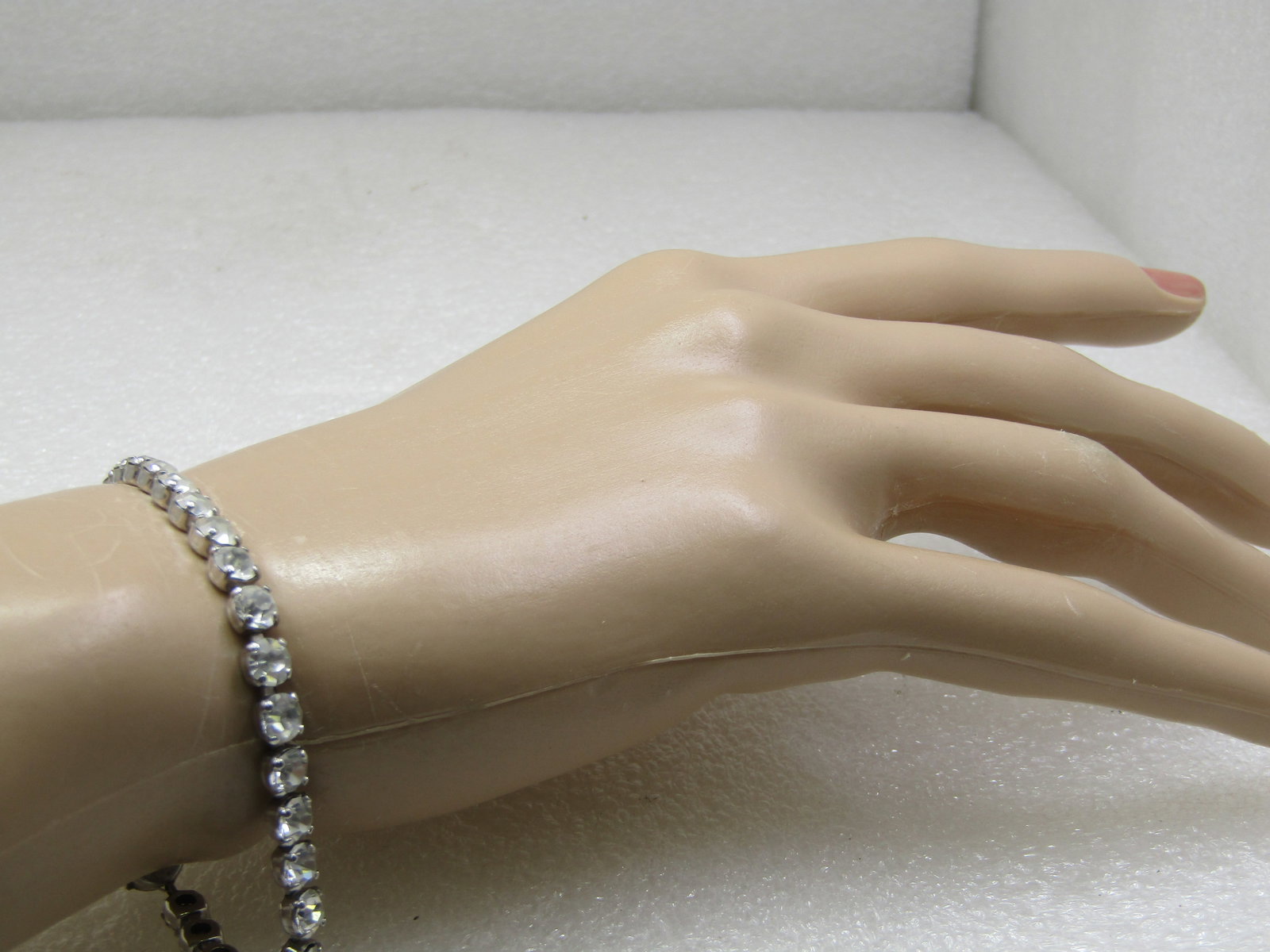 Vintage Coro Sterling Rhinestone Bracelet, 6.75", 1940's - 7