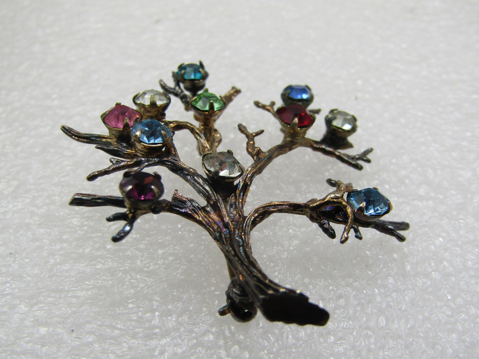 Vintage Sterling Mother's/Grandmother's Family Tree Brooch, Catamore Signed - 2