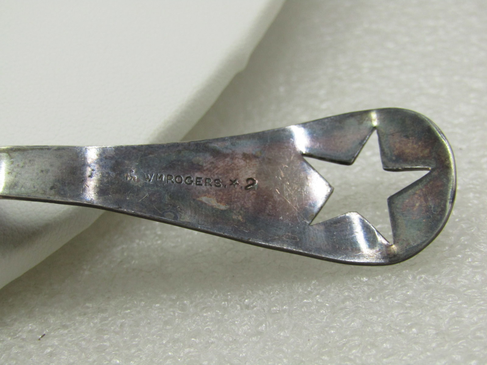 Vintage Wm. Rogers Silver Plated Julep Strainer, Signed with Star 2 - 4