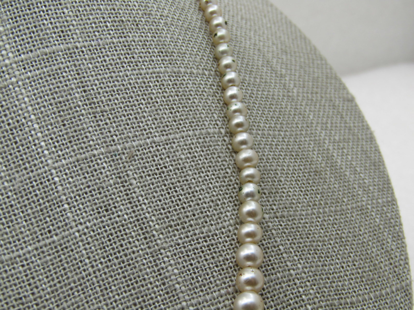 Vintage Graduated Faux Pearl Necklace, 17.5", 2.5mm-7.5mm - 3