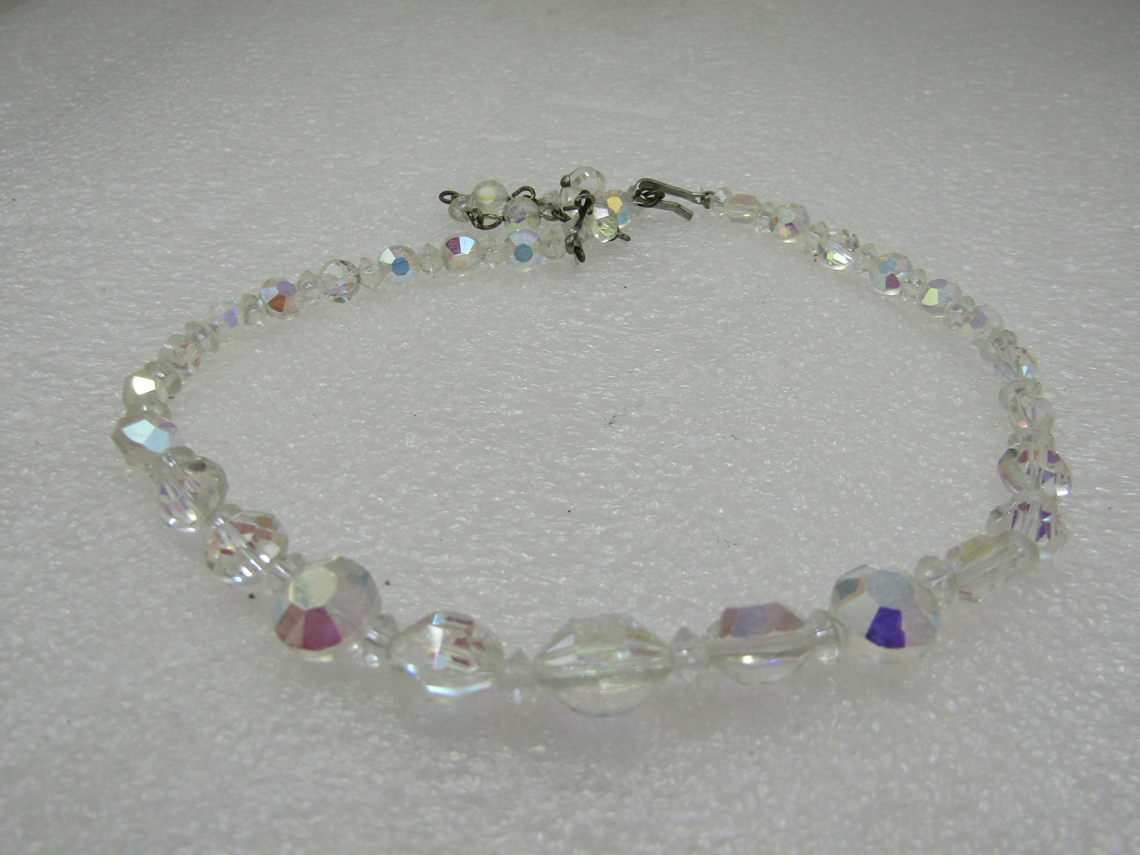 Vintage Aurora Borealis Crystal Choker, 15.5" - 4