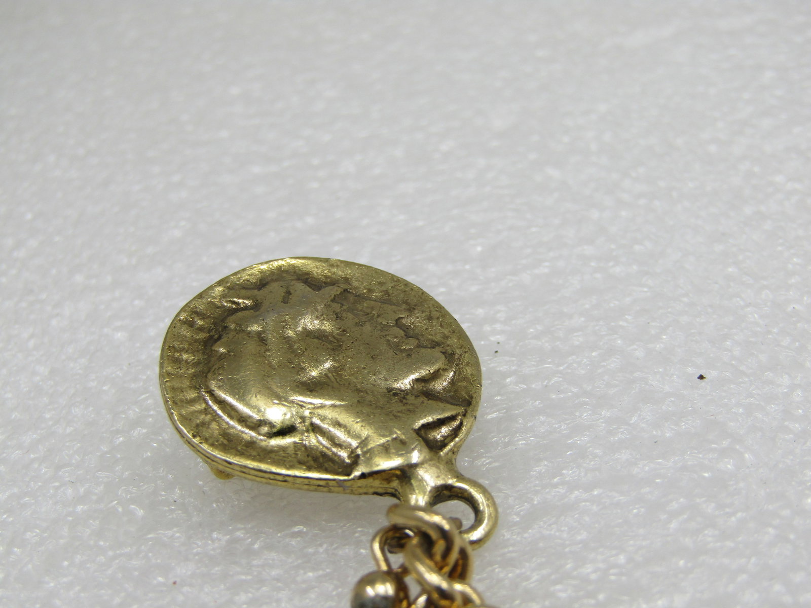 Vintage Roman Coin & Chain Draping Brooch, 1960's - 3