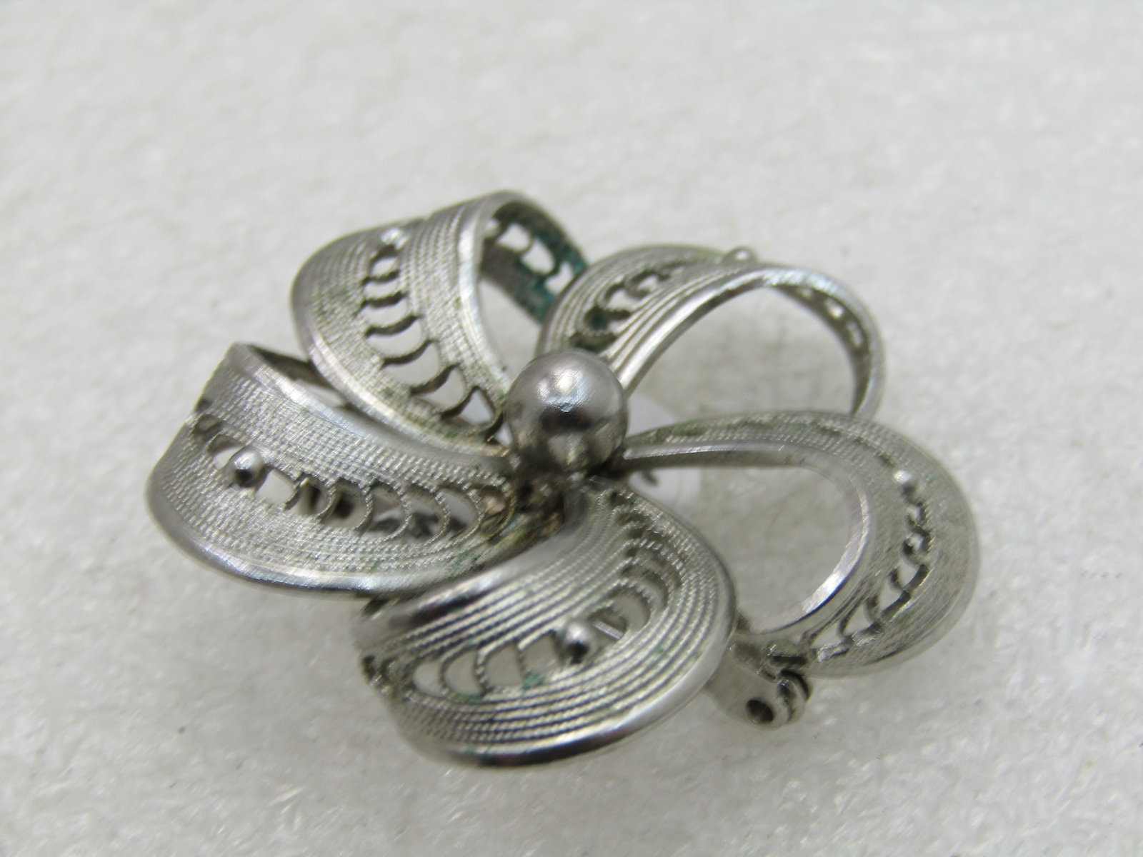 Vintage Western Germany Filigree Blossom Brooch, Mid-Century - 3