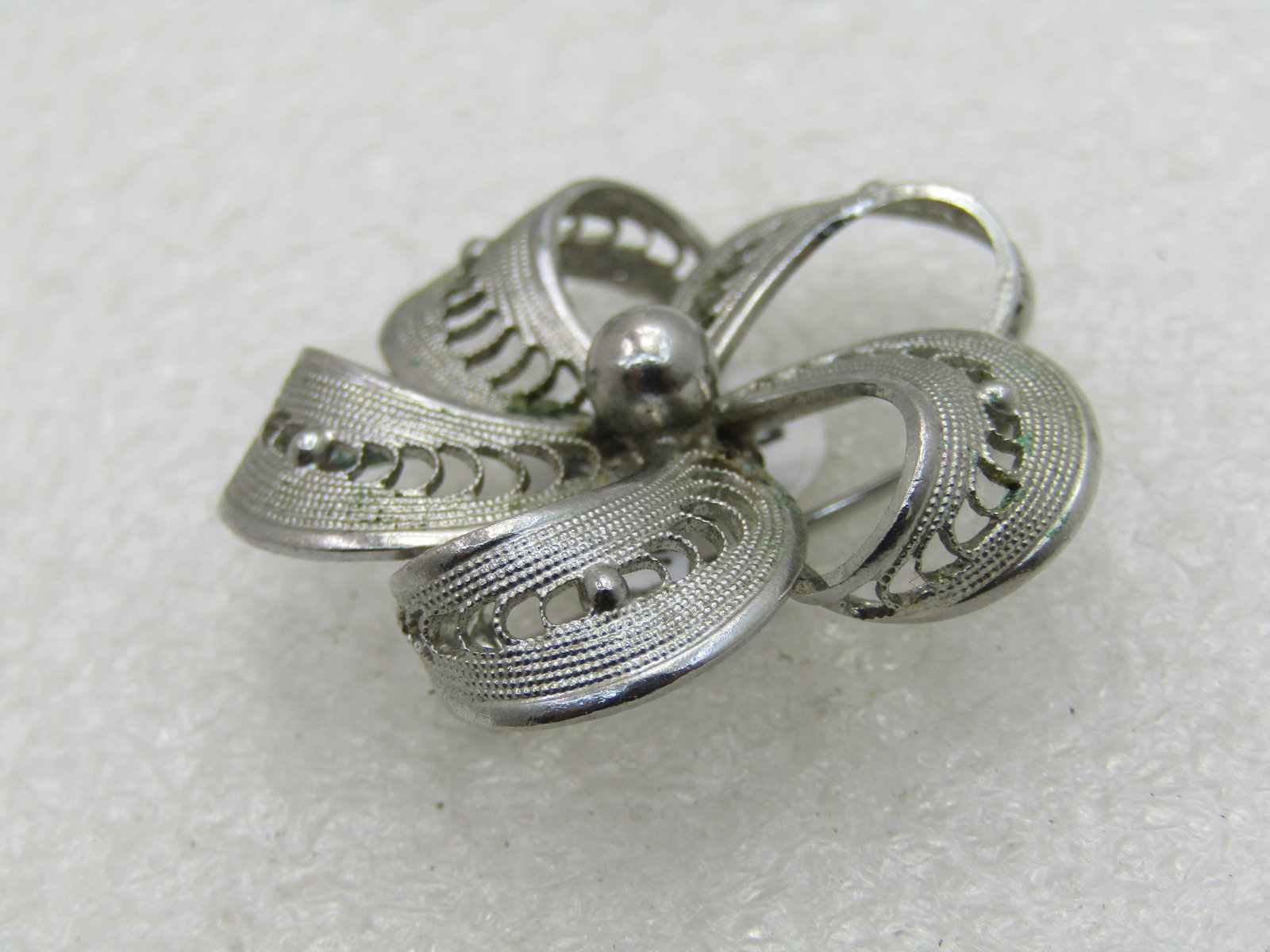 Vintage Western Germany Filigree Blossom Brooch, Mid-Century - 4