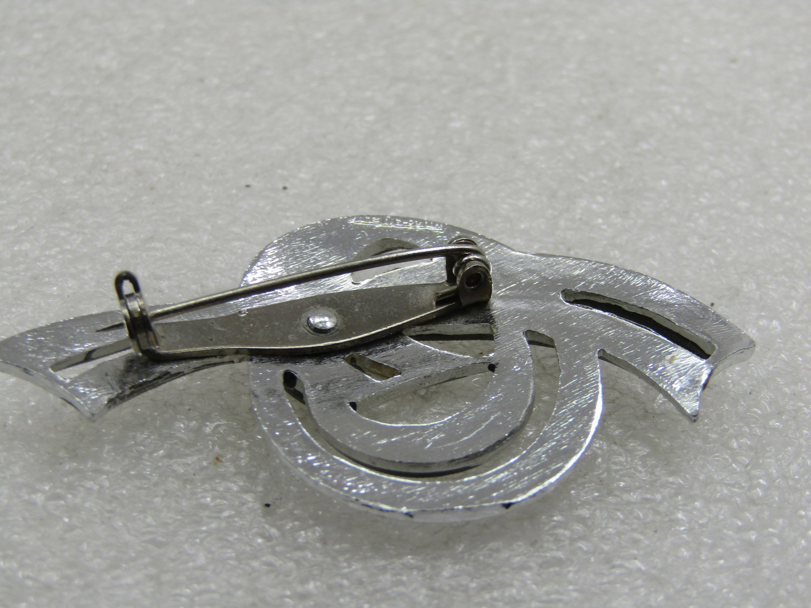 Vintage Simulated Marcasite Looped Bow Brooch, W. Germany, 1960's - 5