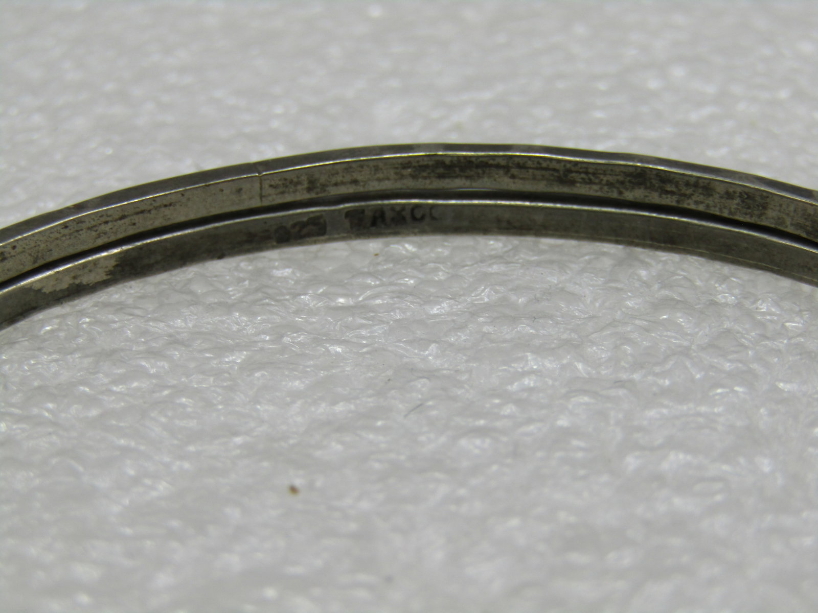 Vintage Pair Sterling Bangle Bracelets, Taxco, Mexico, 7.75" - 5