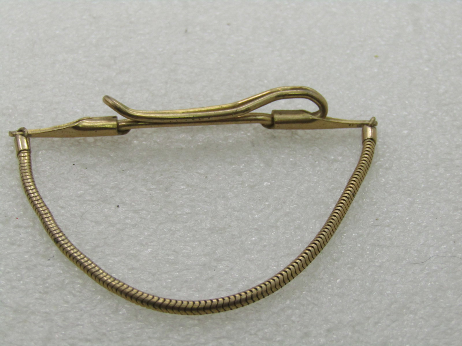 Vintage Anson Tie Bar With Chain, Mid-Century, 2.75" - 4