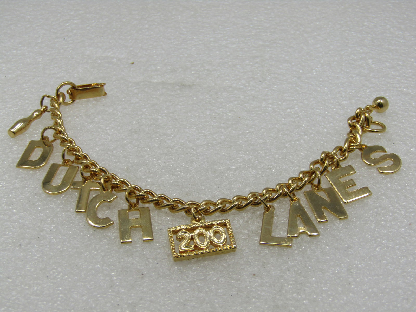 Vintage Dutch Lanes 200 Club Charm Bowling Bracelet, 7" - 3