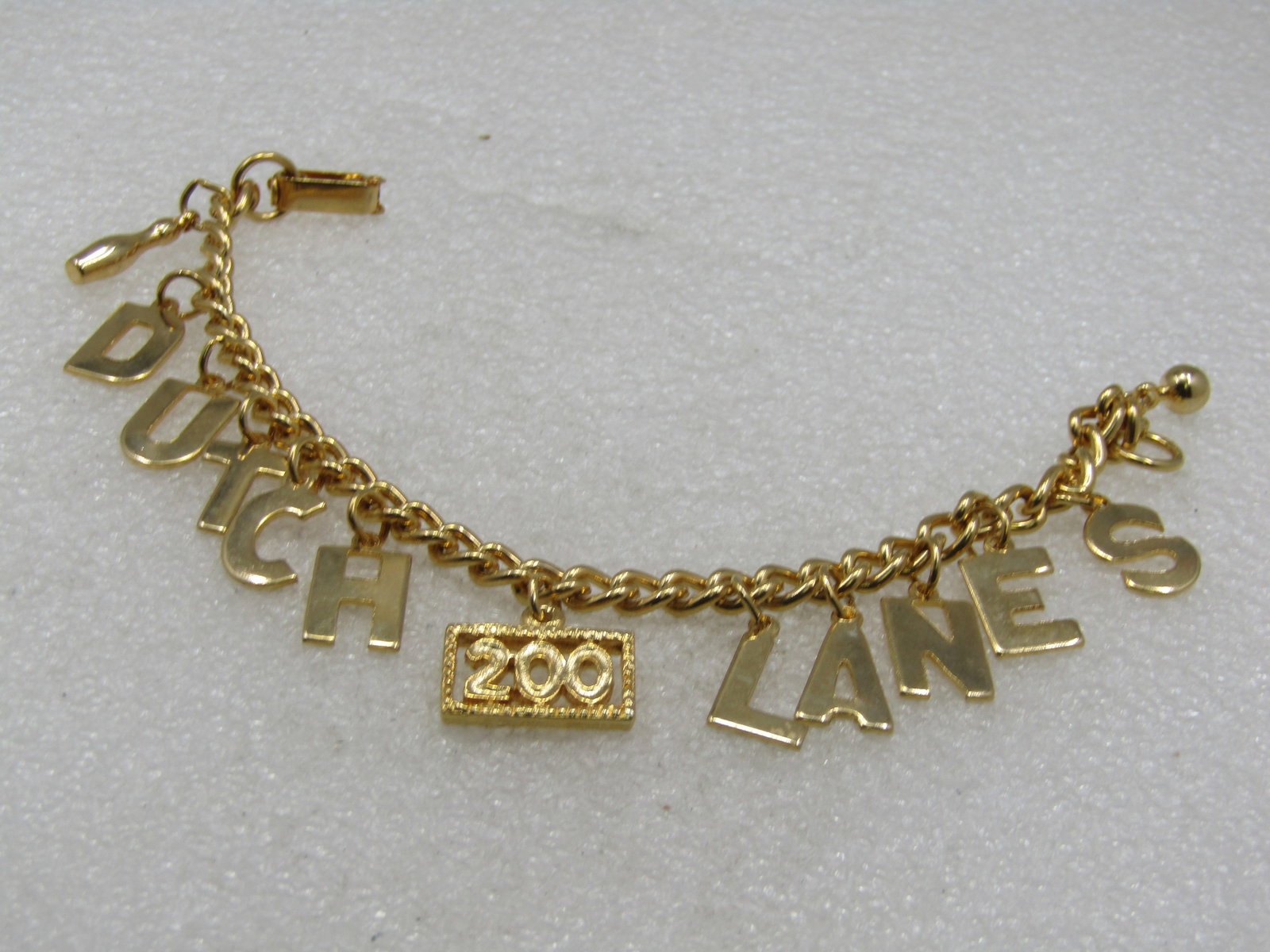 Vintage Dutch Lanes 200 Club Charm Bowling Bracelet, 7" - 4