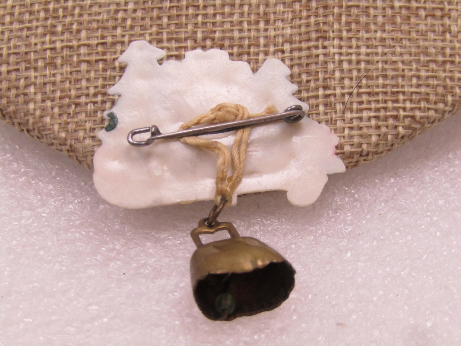 Vintage German Baenmohle Brooch, Alpine, Dangle Cow Bell, 1940's - 4