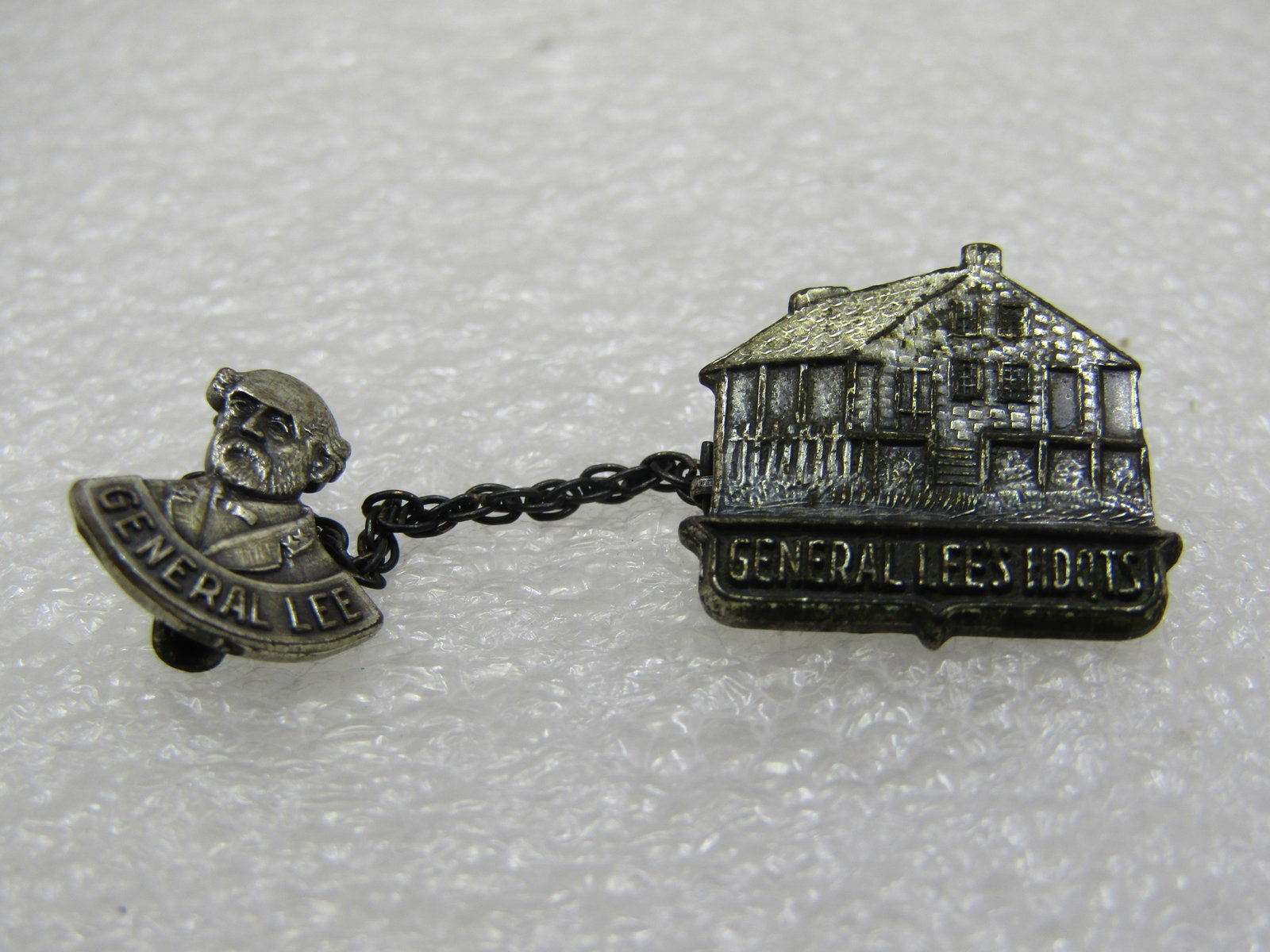 Vintage General Lee Headquarters Souvenir Brooch, Silver Tone - 3