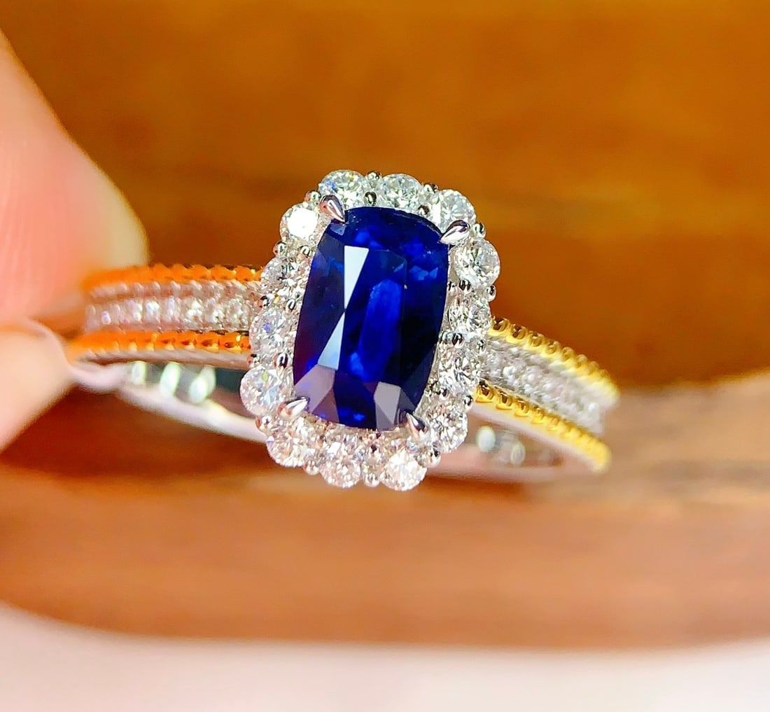 18K Gold Natural Sapphire Ring - 3