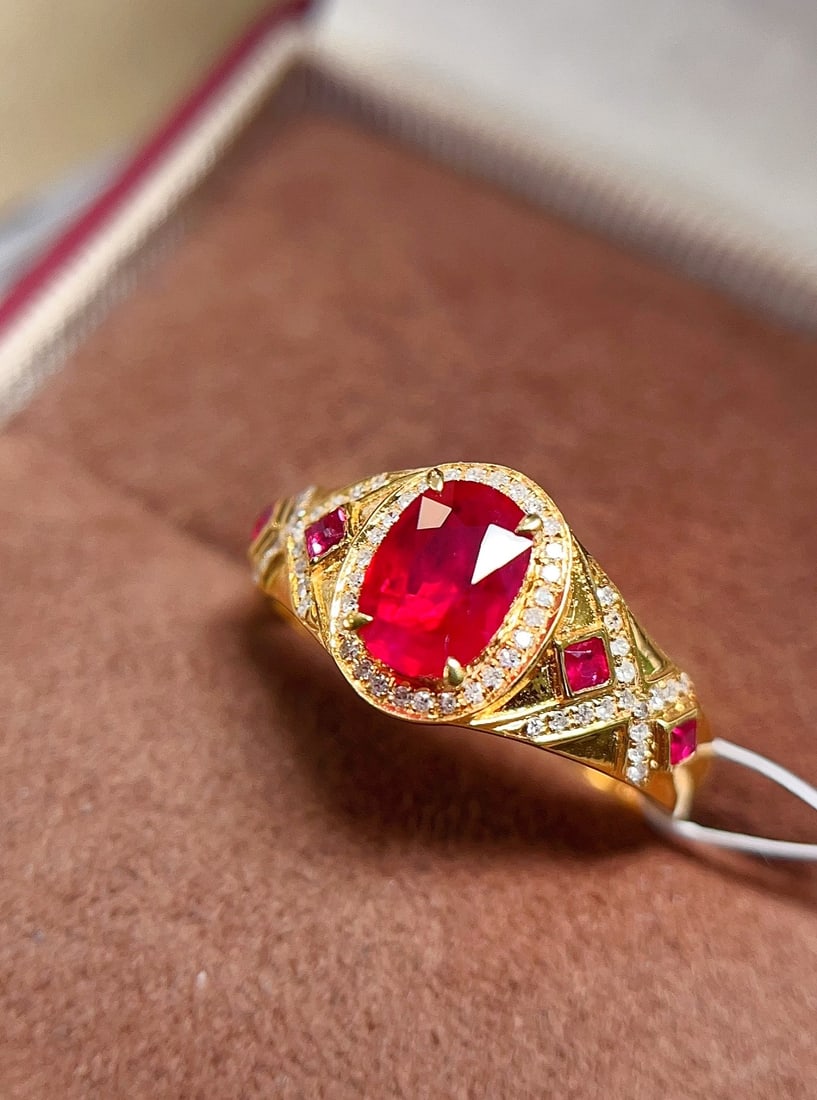 18K Gold Ruby Ring - 2