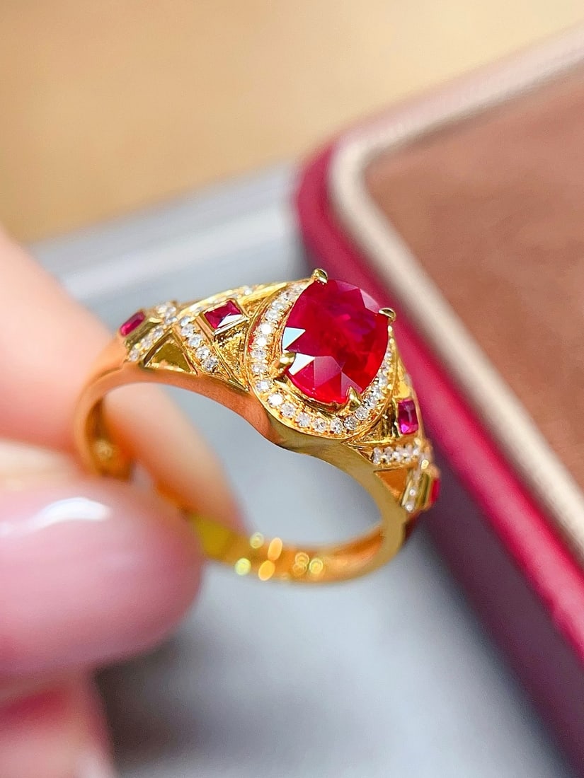 18K Gold Ruby Ring - 5